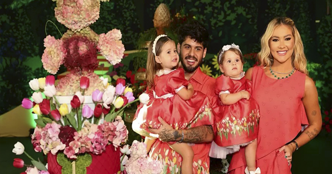 Virginia e Zé Felipe fazem festão para Maria Flor